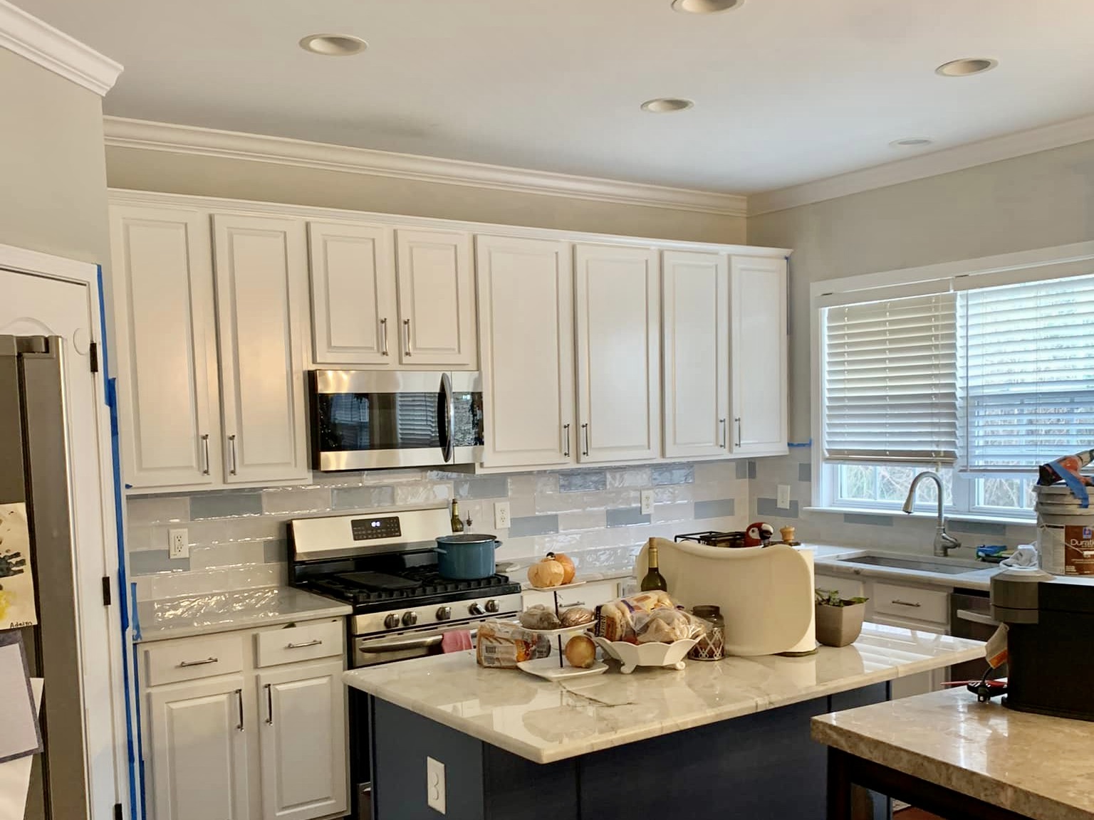 Kitchen cabinet painting project in Burlington, NC