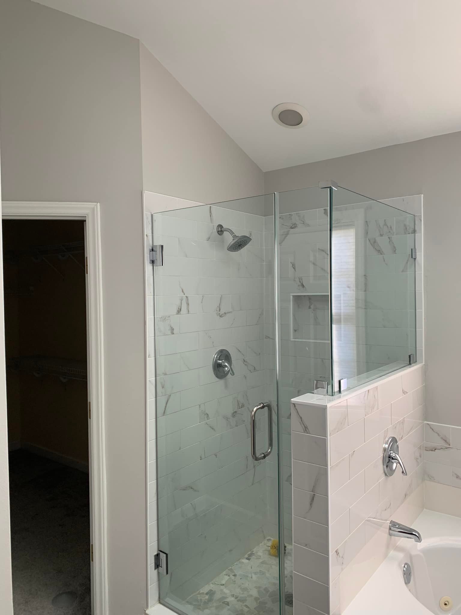 Shower interior painting project in Whitsett, NC